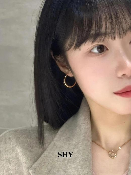 法国单经典素圈Hoop耳环耳圈刘亦菲刘雯同款银镀24K真金素圈界天花板 商品图7