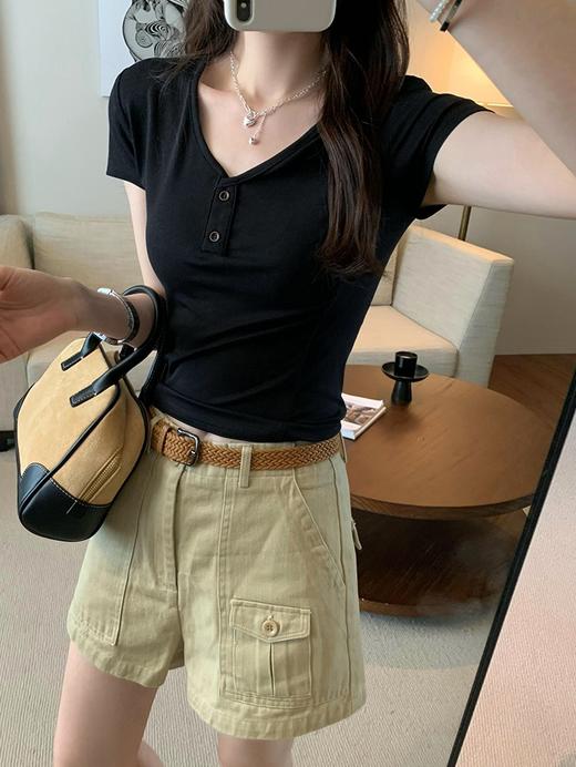 <曾小咸推荐> V领修身短袖T 日常129/件 活动价69.99/件！！ 商品图10