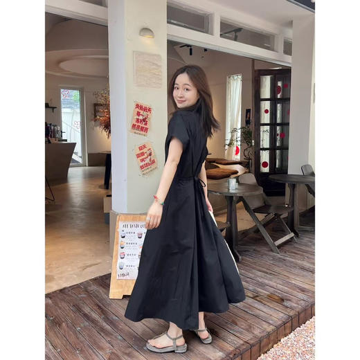 M*x Ma*a 双色府绸棉连衣裙 商品图4