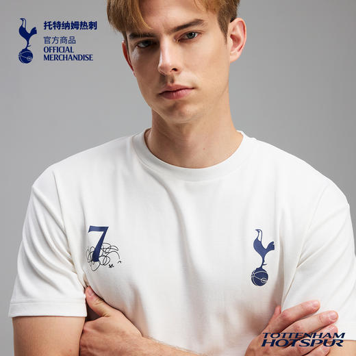 【官方正版】托特纳姆热刺俱乐部 | 白色紫色蓝色口号T恤夏季圆领短袖 商品图1