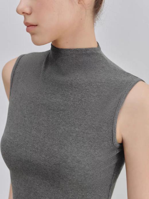 Evistub/E-5XDX783/高智感弹力半高领背心女 商品图2