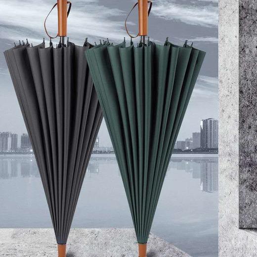 【木柄轻奢大号伞】💪24骨实木柄复古雨伞，115CM超大伞面，防水一甩即干，雨天出行优雅又从容！☔ 商品图0