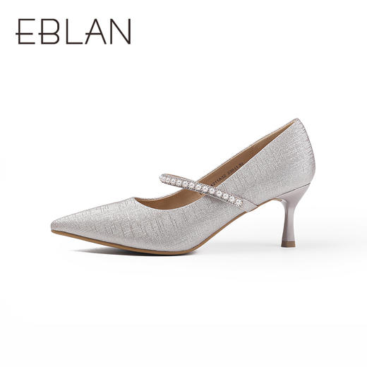 伊伴秋季格利特细闪高跟鞋女神气质增高显瘦单鞋B25464211 商品图1