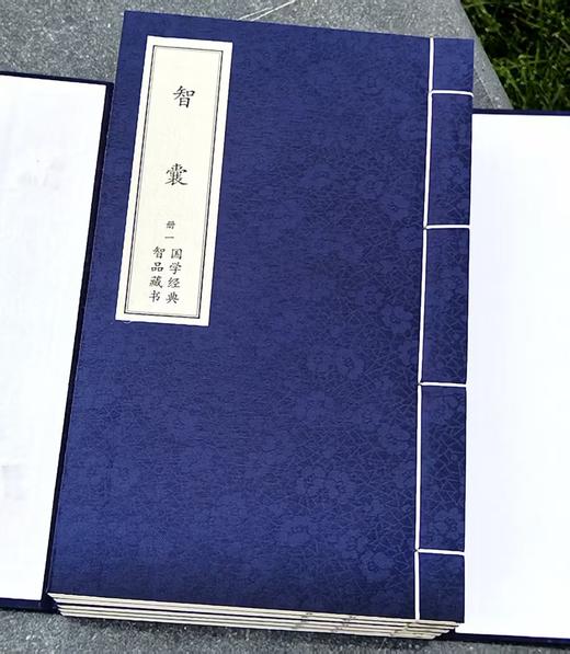 《智囊》，线装，12开，175mm*285mm，一函五册，冯梦龙编，扬州文津阁古籍印务印制，万卷图书公司2011年四版二印，定价600，售价：198元。 商品图2