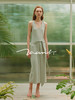 ZAANLI｜ZNSS25016 三醋酸露背纽结绑带针织连衣裙 [ 豆绿 / 雾蓝 ] 商品缩略图11