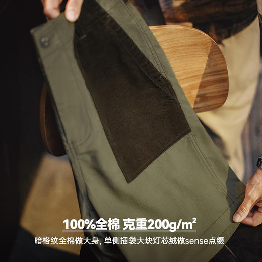 马登工装美式复古拼色伐木短裤大口袋军绿色直筒og107五分裤男夏 商品图2