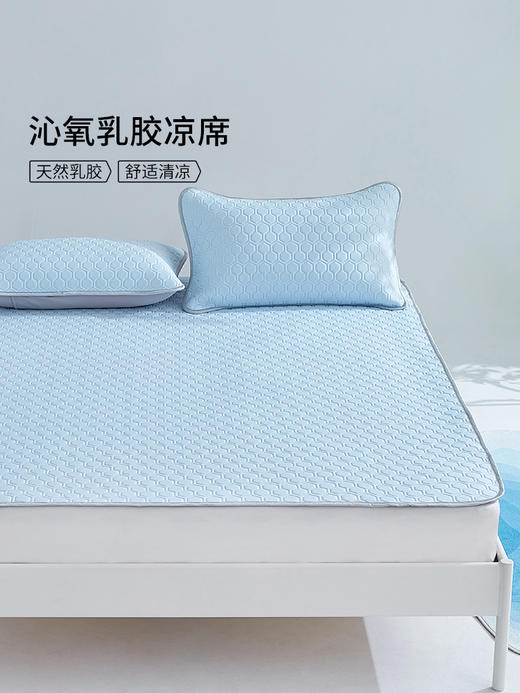 佳丽斯乳胶凉席可折叠软席子冰丝三件套夏凉垫可水洗夏季2025新款 商品图1