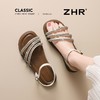 ZHR则则优雅气质细带水钻凉鞋女鞋2025夏季新款舒适平底凉鞋 商品缩略图5