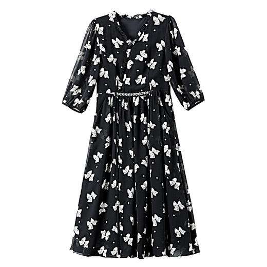 丁摩 大码休闲连衣裙夏季气质高级感遮肚显瘦减龄今年流行爆款裙子5ZF-8392 商品图4