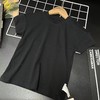 【选2件15元-NO退】110黑色肩扣短袖T恤-微脏-喜出 商品缩略图0