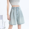 百媚生 天丝五分牛仔短裤女夏季薄款凉感阔腿5分中裤QYL-8313 商品缩略图2