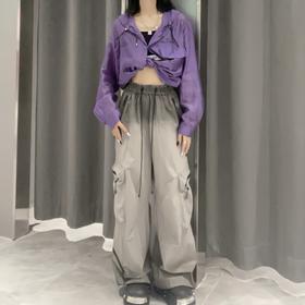 NAS松紧腰多口袋阔腿工装裤50329 夏季 661302000886