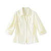 「高货wl」全系升级【铂金会员266/天猫359/差价93】(03713)洛诗琳优雅减龄七分袖收腰衬衫2025夏季新款知性显瘦上衣 商品缩略图4