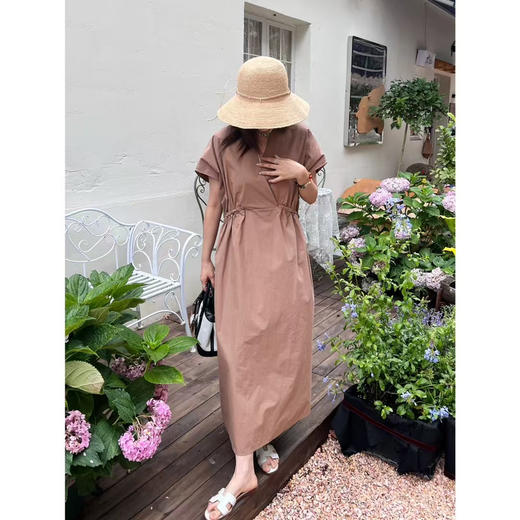 M*x Ma*a 双色府绸棉连衣裙 商品图1