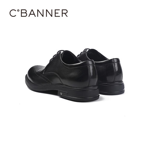 千百度秋季轻韧牛皮革鞋面复古雕花鞋头商务男鞋A25498189 商品图5