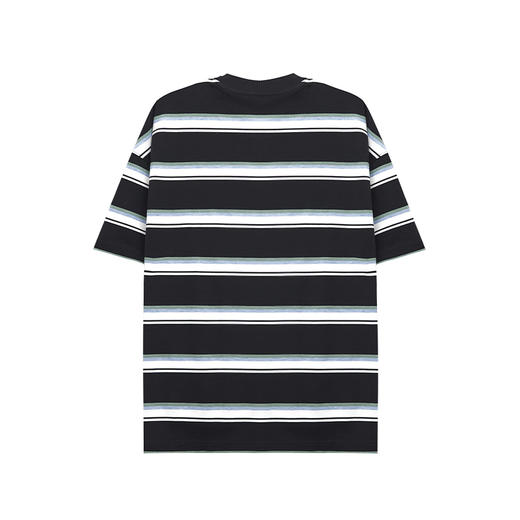 【新品上新】HX 夏季圆领短袖宽松T恤情侣款条纹C102520124101/02 商品图4