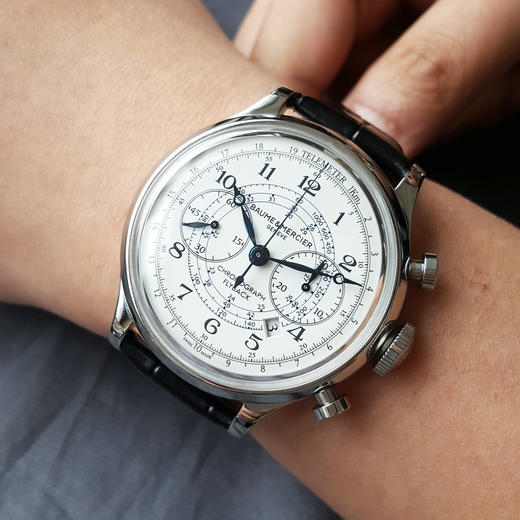 【95新】Baume & Mercier 名士卡普蓝系列MOA10006自动机械机芯44MM（男款）日期显示、飞返计时280525TJ37 商品图7