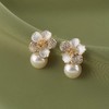 雀说 滴油珍珠耳饰女花朵耳环轻奢高级感设计感耳环SEH120030 商品缩略图0