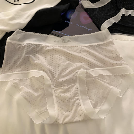 "温柔千金”2025新款冰丝透气中高腰10A纯棉加长裆裸感无痕三角裤 商品图2