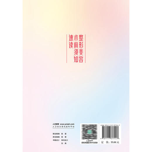 整形美容术前须知速读 李子榕 龙笑 主编 本书力求精准科普相关知识 提升爱美人士的健康素养 助力安全变美 人民卫生出版社 商品图2