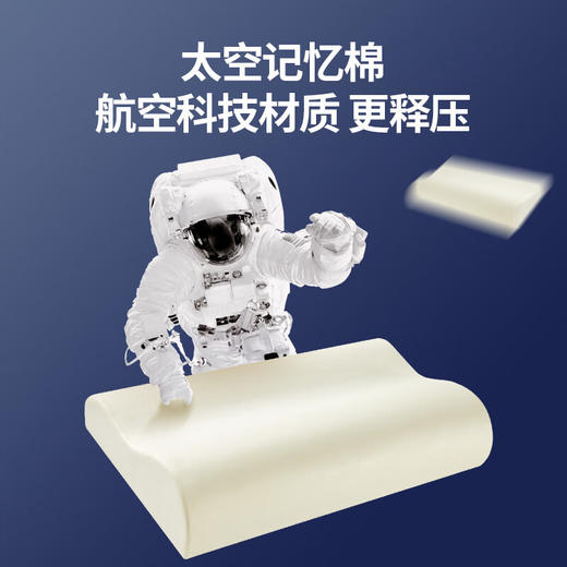 佳奥记忆枕慢回弹颈椎枕成人记忆棉枕头芯深睡眠酒店单双人释压午休枕 波浪曲线款50*30*10/7CM 商品图3