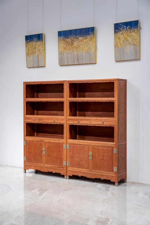 红桥红  家具严选  缅甸花梨（大果紫檀）【109 故宫款福庆有余 书架】 商品图1