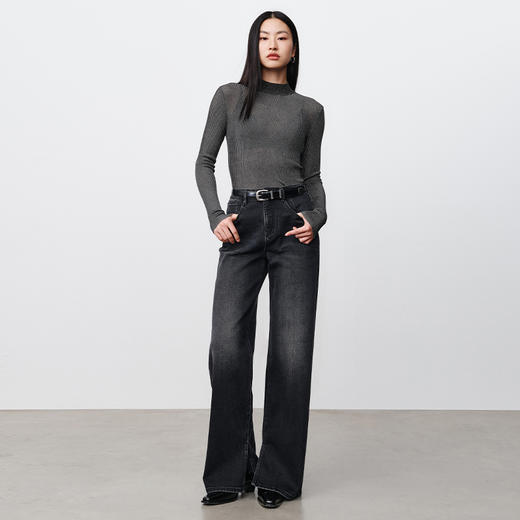 simplepieces秋季新品SPS上衣女半高领长袖针织衫 商品图4