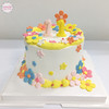 【新款】花漾年华蛋糕，充满多巴胺的卡通花花，萌趣满满~蛋糕上面的数字可更换 商品缩略图0
