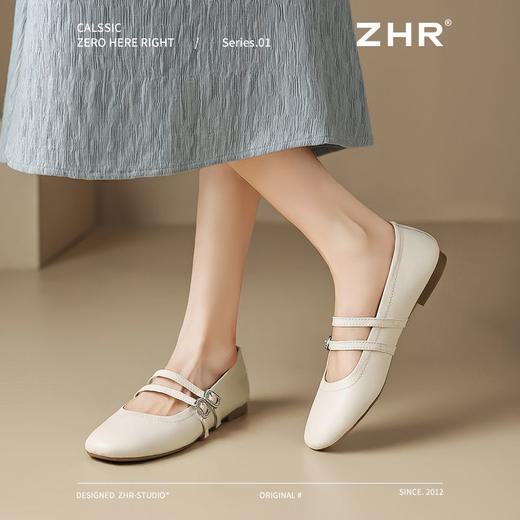 ZHR银色浅口单鞋女2025新款复古法式玛丽珍鞋气质平底ins单鞋耐磨 商品图7