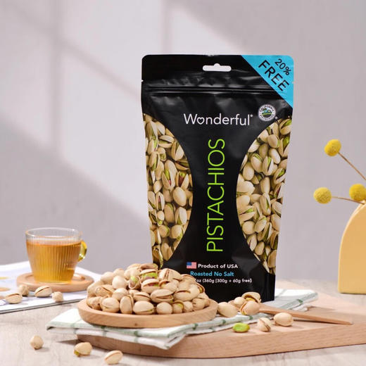 万多福无盐开心果360g/051009 高品质坚果大颗粒 商品图0