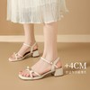 ZHR则则方头金属扣凉鞋2025新款仙女粗跟一字扣凉鞋气质百搭女鞋 商品缩略图6