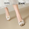 ZHR则则玛丽珍鞋2025新款小香风浅口单鞋粗跟一脚蹬单鞋女鞋 商品缩略图6