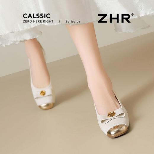 ZHR则则玛丽珍鞋2025新款小香风浅口单鞋粗跟一脚蹬单鞋女鞋 商品图6