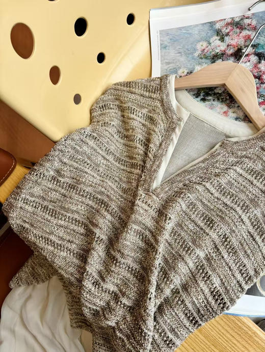 设计师款假两件轻奢流光针织裙 商品图3