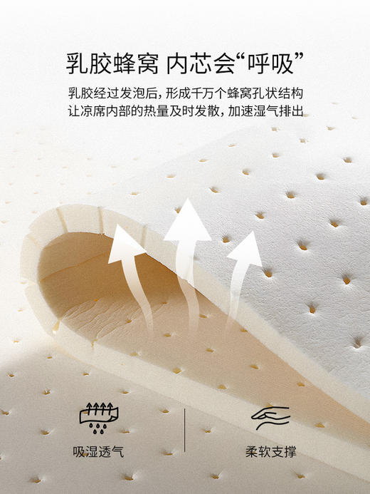 佳丽斯乳胶凉席可折叠软席子冰丝三件套夏凉垫可水洗夏季2025新款 商品图5