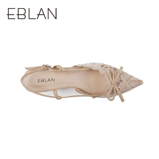 【上新】伊伴蕾丝包裹后空凉鞋约会战鞋时装半凉B26200301 商品图2