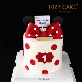 1027CAKE | 米奇 翻糖装饰  周岁蛋糕