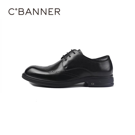 千百度秋季轻韧牛皮革鞋面复古雕花鞋头商务男鞋A25498189 商品图1