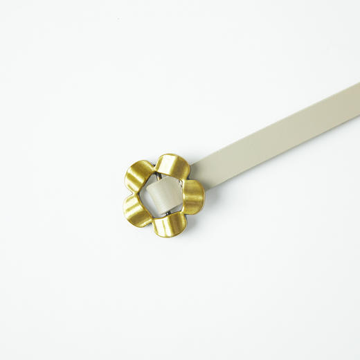 谜底花朵扣头牛皮革皮带2025秋新品简约百搭无孔细腰带253MQ1407 商品图1