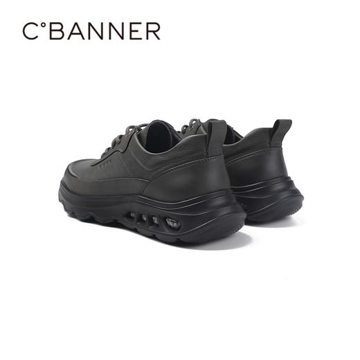 千百度秋季商务休闲鞋牛皮革脚垫通勤会议通用男鞋A25416504 商品图3