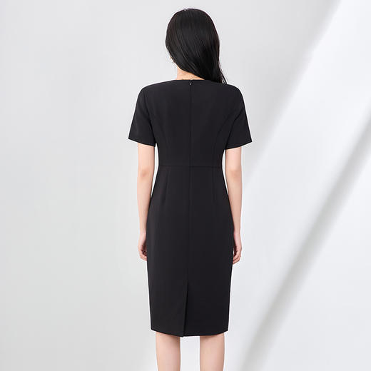 「高货wl」全新升级【铂金会员330/天猫439/差价109】(50117)洛诗琳重工手工钉钻气质连衣裙2025夏季通勤收腰显瘦裙子 商品图1