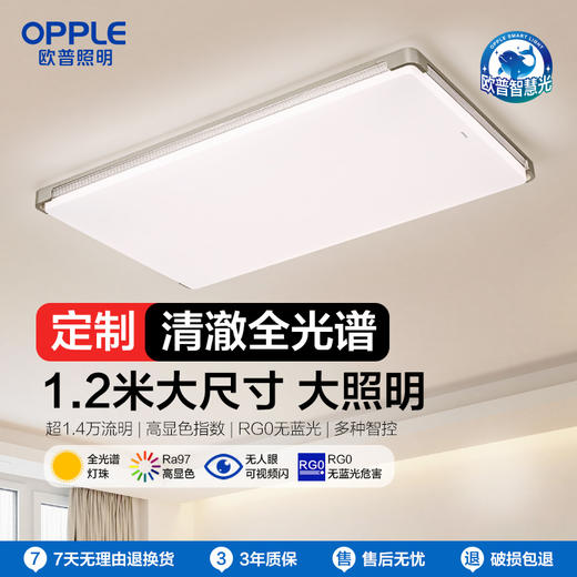 OPPLE欧普照明品澈客厅1.2m大尺寸简约现代吸顶灯套餐 商品图0