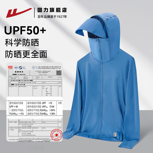 回力防晒衣男款2025夏季新款原纱冰丝防紫外线透气外套钓鱼防晒服HL1116JG 商品图2