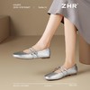 ZHR银色浅口单鞋女2025新款复古法式玛丽珍鞋气质平底ins单鞋耐磨 商品缩略图4