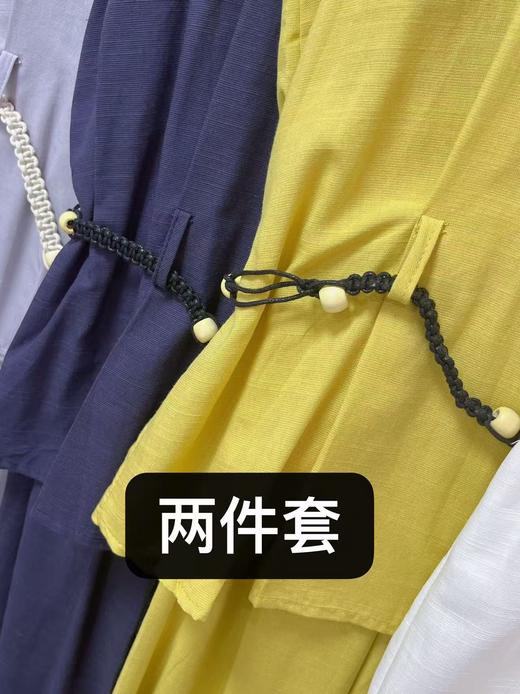 套装【韩系2025】2535棉麻飞飞袖上衣➕阔腿裤两件套-喜出 商品图8