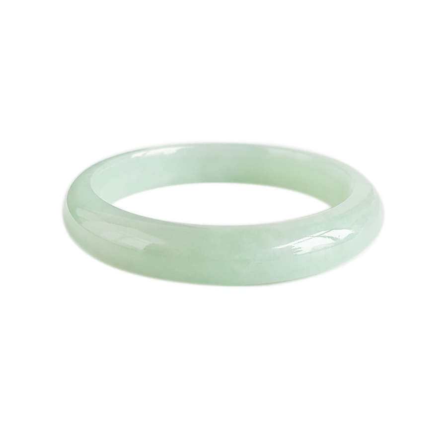 【天然正品】A货翡翠天然糯种绿底58号翡翠手镯58.1MM女士现售价：780特价！080425AH51