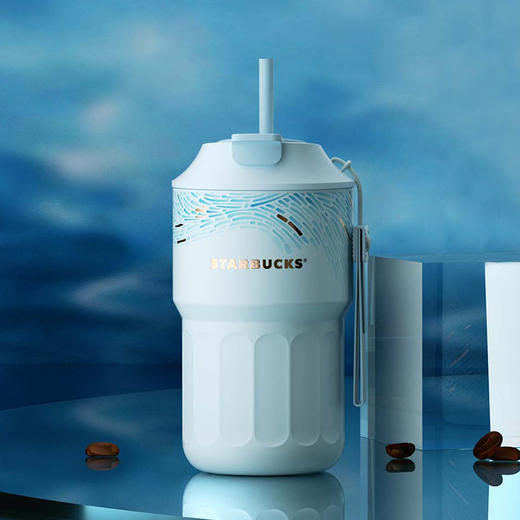 星巴克 微蓝韵律款双饮口咖啡杯11168495 商品图8