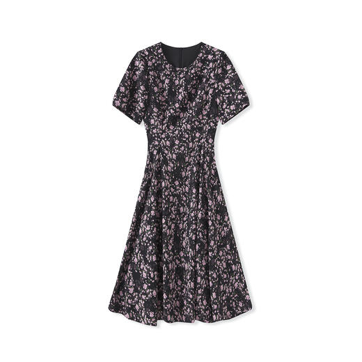 「高货wl」全新升级【铂金会员321/天猫429/差价108】(02545)洛诗琳法式气质优雅印花连衣裙2025夏季减龄收腰显瘦裙子 商品图4