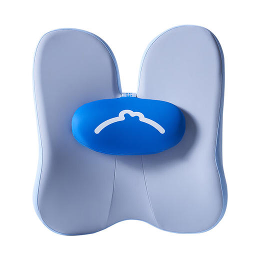 佳奥护腰靠垫办公室腰靠记忆棉腰垫靠背垫座椅车用椅人体工学腰垫浅蓝 商品图0