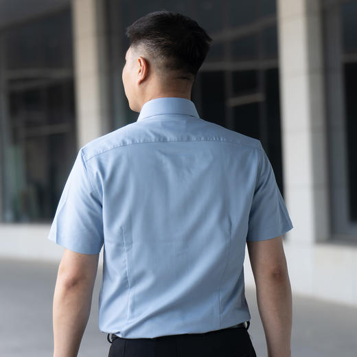 桑蚕丝商务短袖衬衣 商品图1